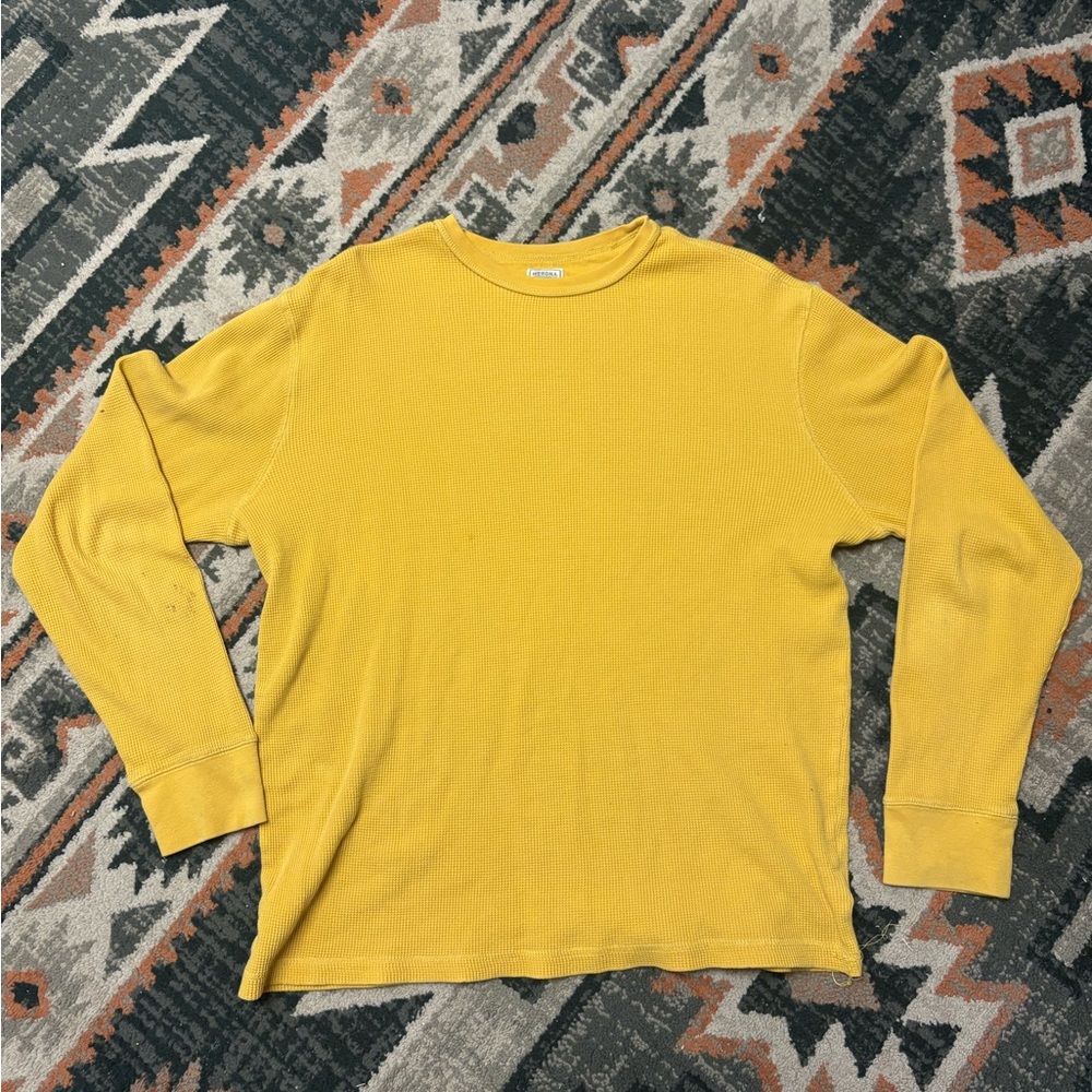 Merona thermal Yellow Long Sleeve Men's Shirt